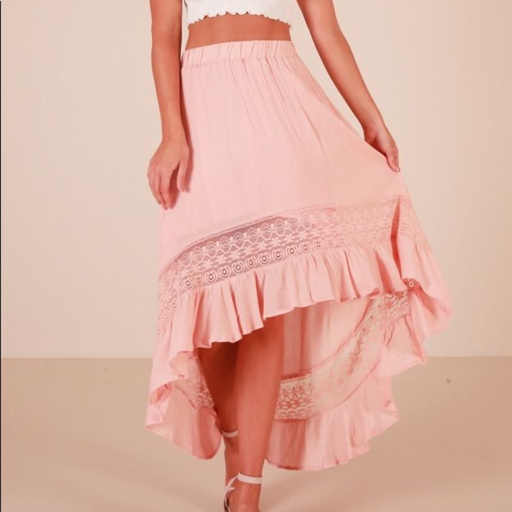 Showpo Keep My Secret Skirt in Blush